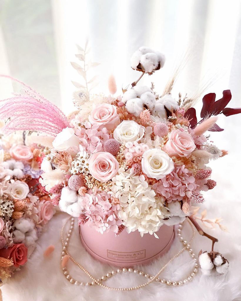Eternity J’adore Pink Rose Blooms Box (Preserved Flower)
