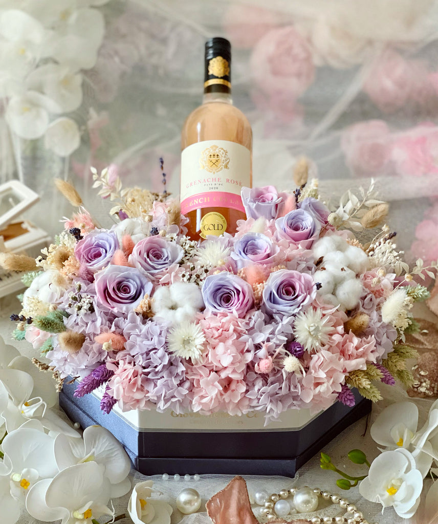 Eternity Diamond Wine Blooms Box