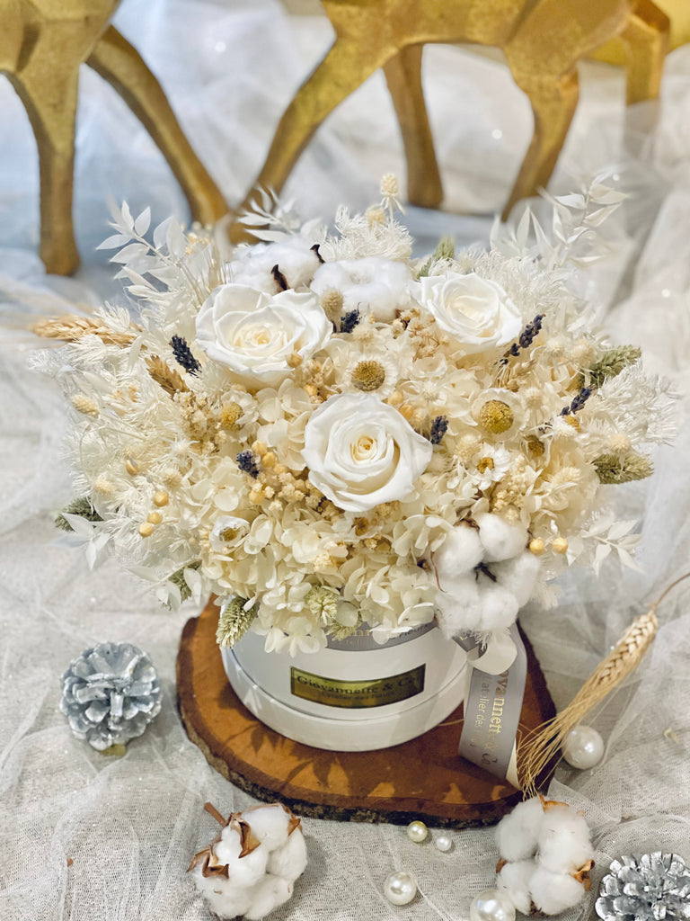 Everlasting White Delight Blooms Box (Preserved Flowers)