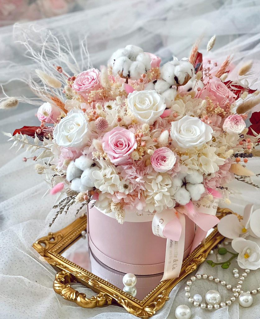 Eternity J’adore Pink Rose Blooms Box (Preserved Flower)