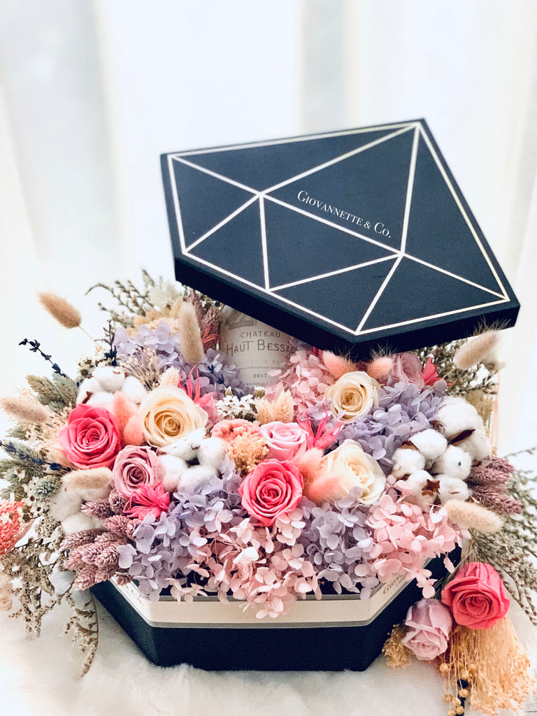 Eternity Diamond Wine Blooms Box