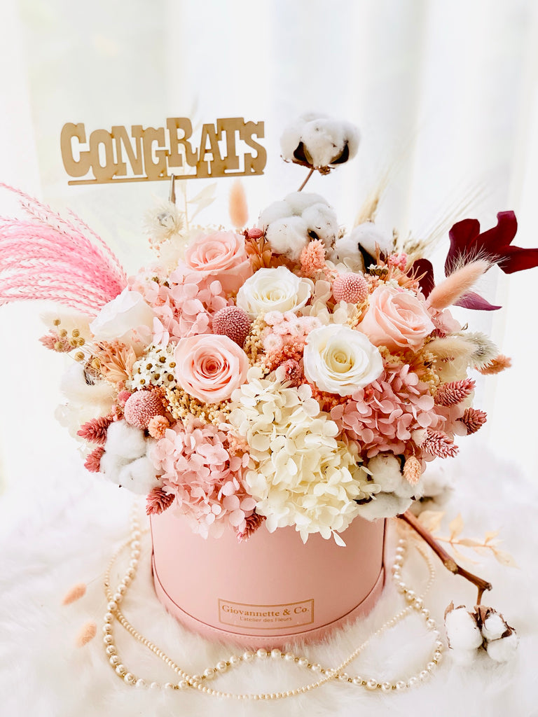 Eternity J’adore Pink Rose Blooms Box (Preserved Flower)