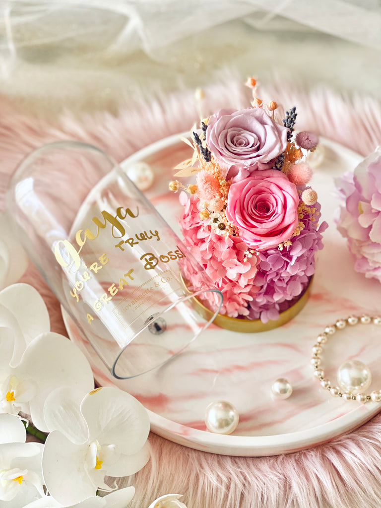 Personalized Everlasting Bell Jar Blooms