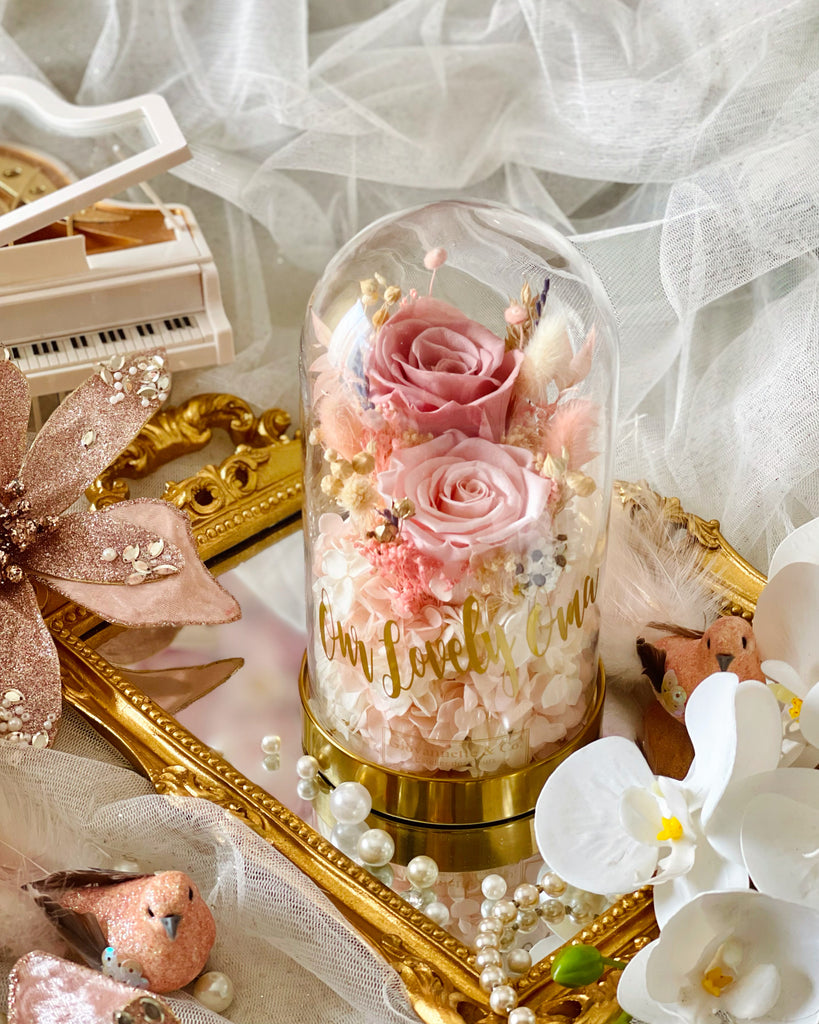 Personalized Everlasting Bell Jar Blooms