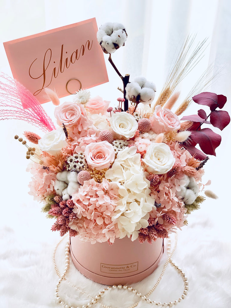 Eternity J’adore Pink Rose Blooms Box (Preserved Flower)