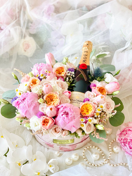 Peony Rose Champagne Blooms Box – Giovannette & Co. L'atelier des