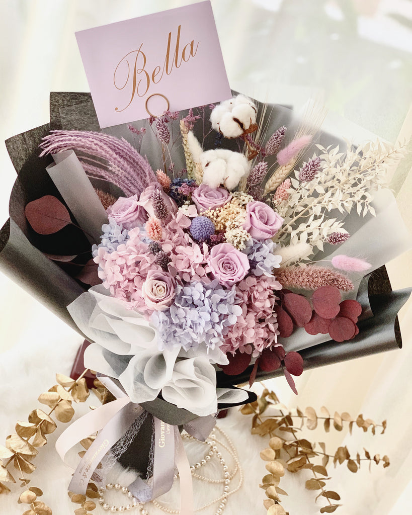 Everlasting Purple Meadow Bouquet (Preserved Flowers)