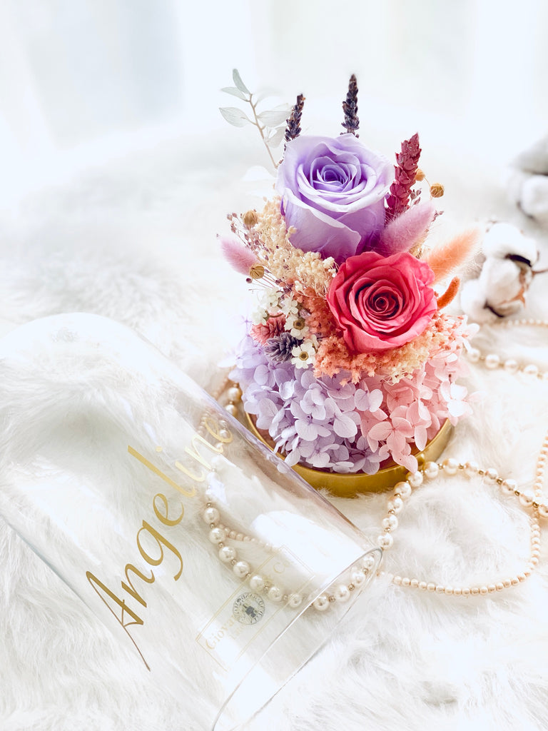 Personalized Everlasting Bell Jar Blooms