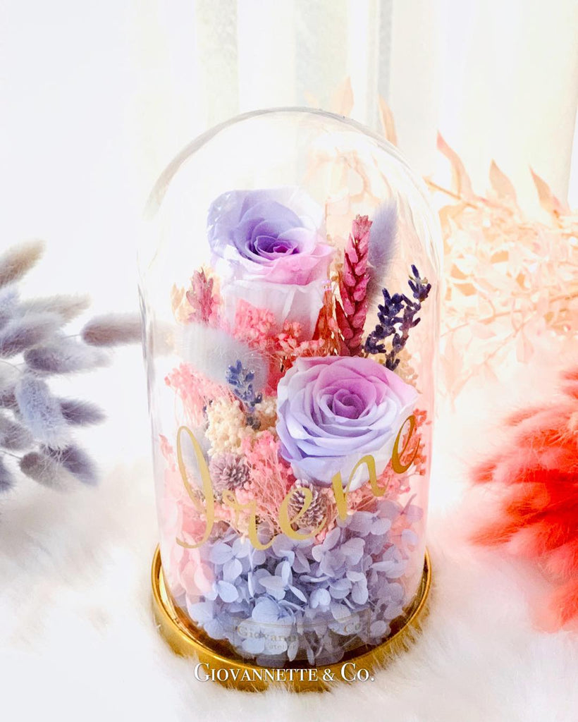 Personalized Everlasting Bell Jar Blooms