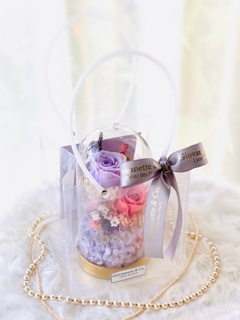 Personalized Everlasting Bell Jar Blooms