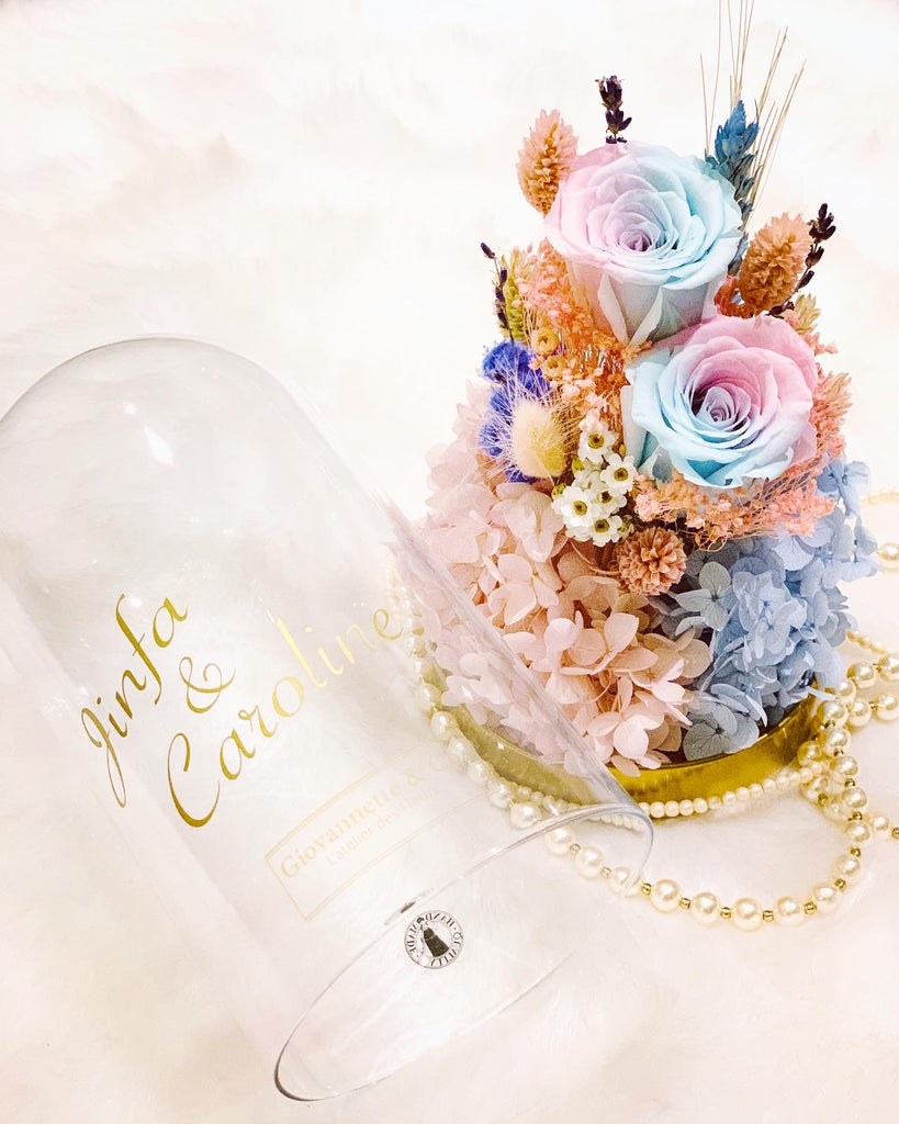 Personalized Everlasting Bell Jar Blooms