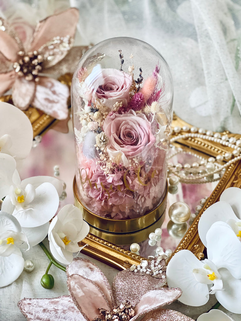 Personalized Everlasting Bell Jar Blooms