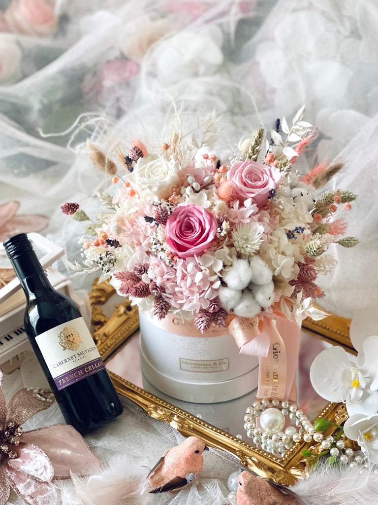 Everlasting Pink Delight Blooms Box (Preserved Flowers)