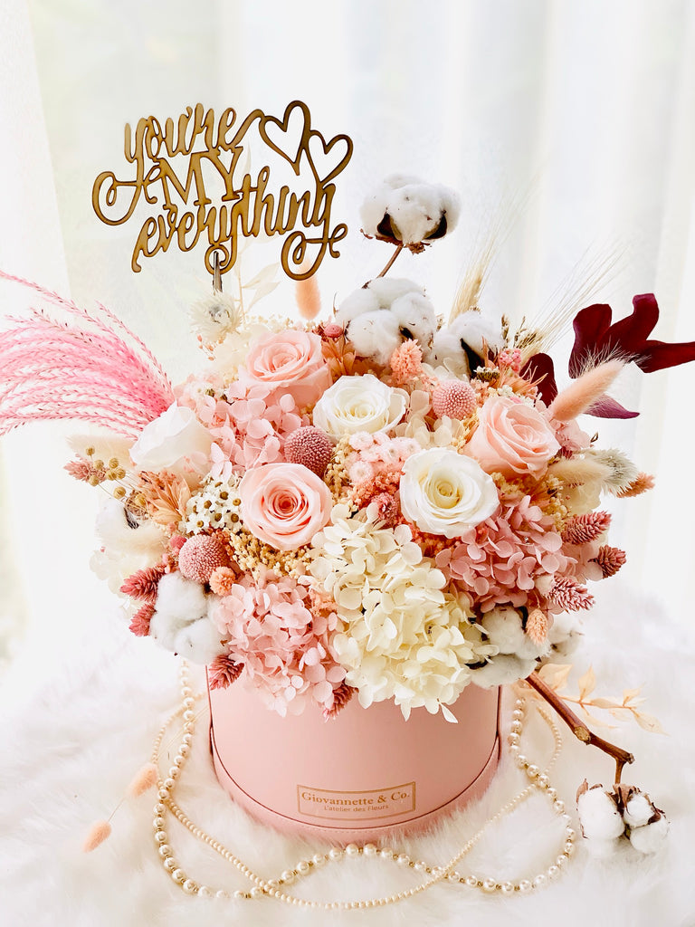 Eternity J’adore Pink Rose Blooms Box (Preserved Flower)
