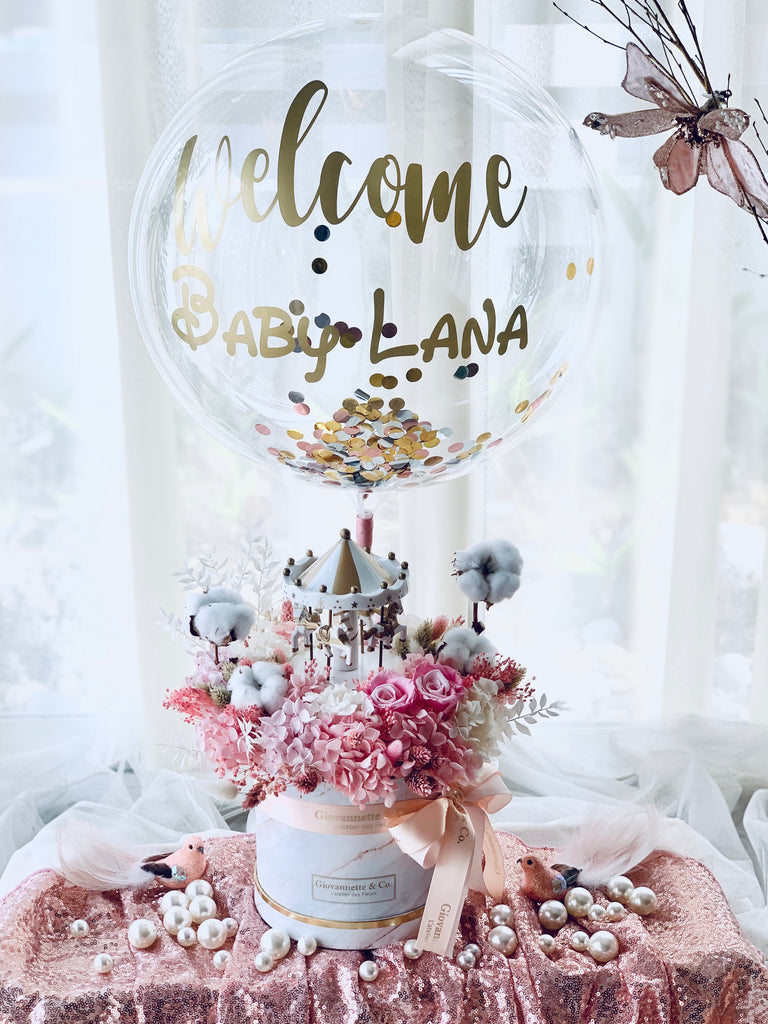 Whimsical Carousel Music Blooms Box (Preserved Flowers)