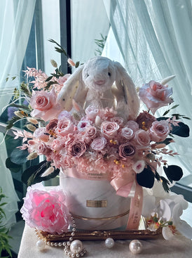 Eternity Jellycat Bunny Blooms Box (Preserved Flower)