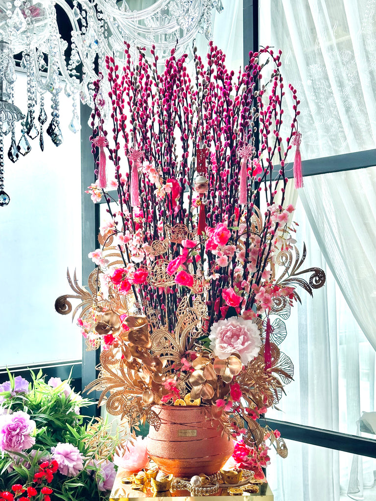 CNY Extravaganza Golden Prosperity Blooms (Fushia Pink)