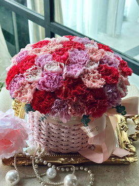 Pink Carnations Bloom Box + Ginseng Bird’s Nest Healthy Drink Set