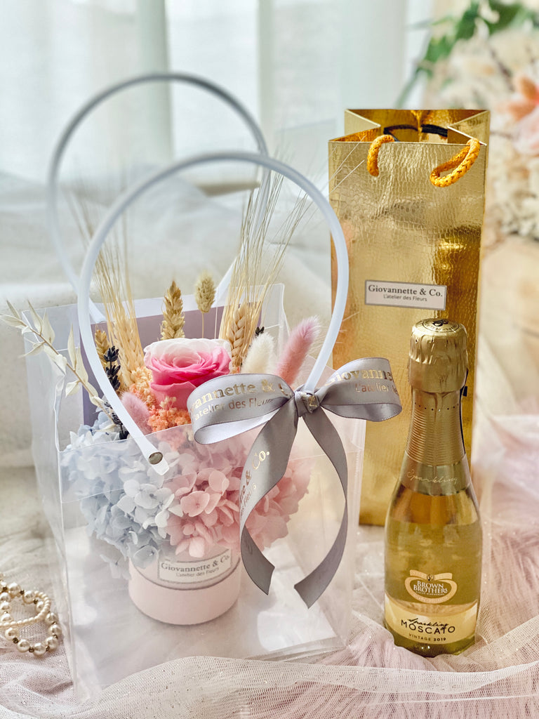 Mini Bottega Blooms Box & Sparkling Moscato Set