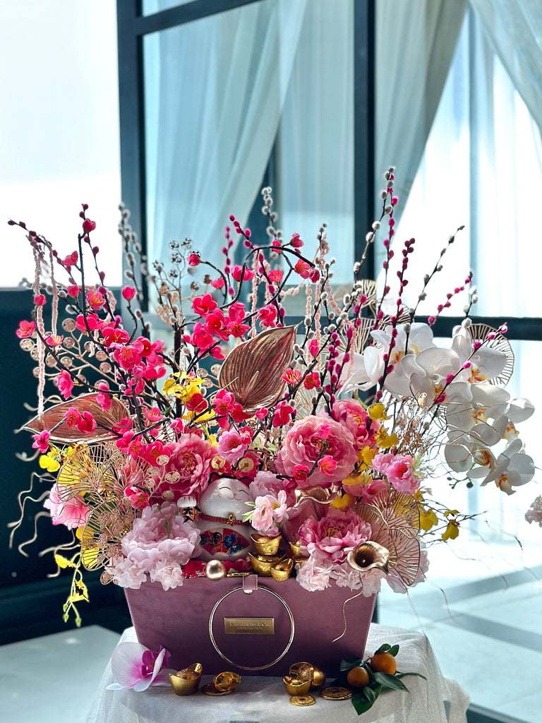 CNY Eternity De Luxe Fortune Blooms Box (Pink)