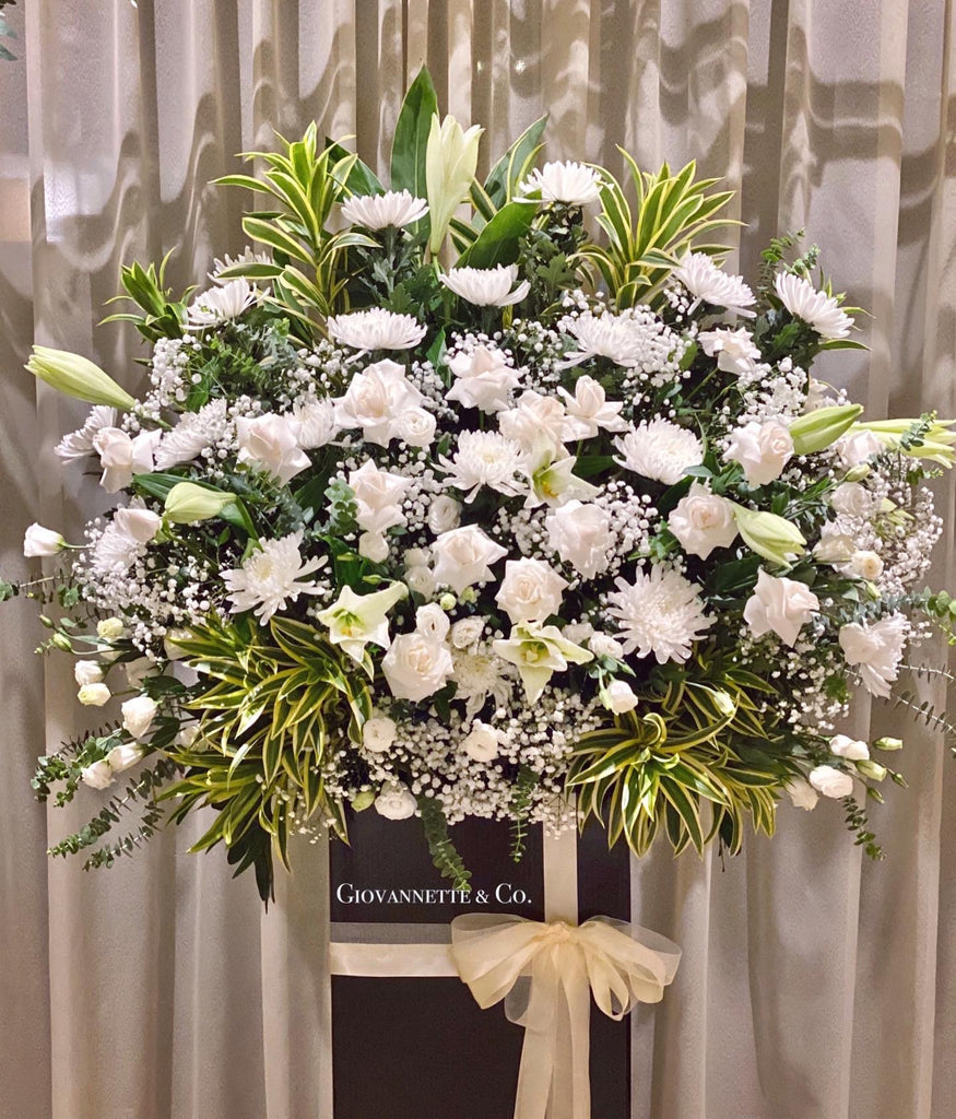 Pure Elegant Flower Stand for Condolences