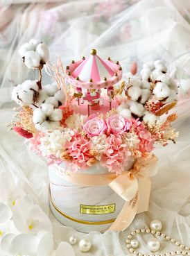 Whimsical Carousel Music Blooms Box (Preserved Flowers)