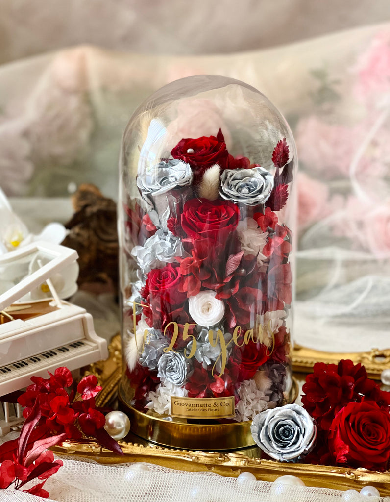 Personalized Everlasting Deluxe Bell Jar Blooms