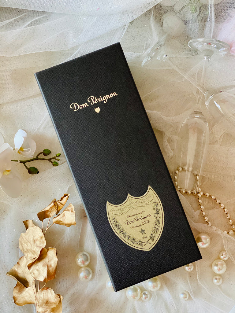 J’adore Rouge Rose Dom Perignon Champagne Blooms Box (Bundled with Royce Chocolate)
