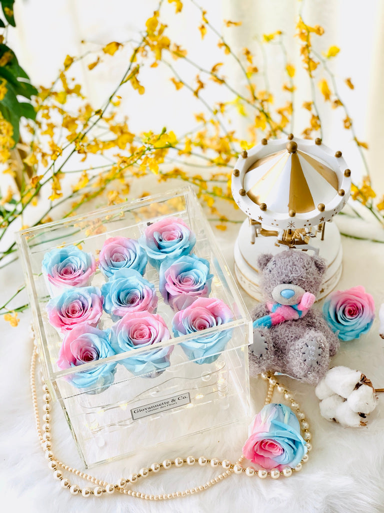 Personalized L’enchanteur Box (9 Preserved Roses)