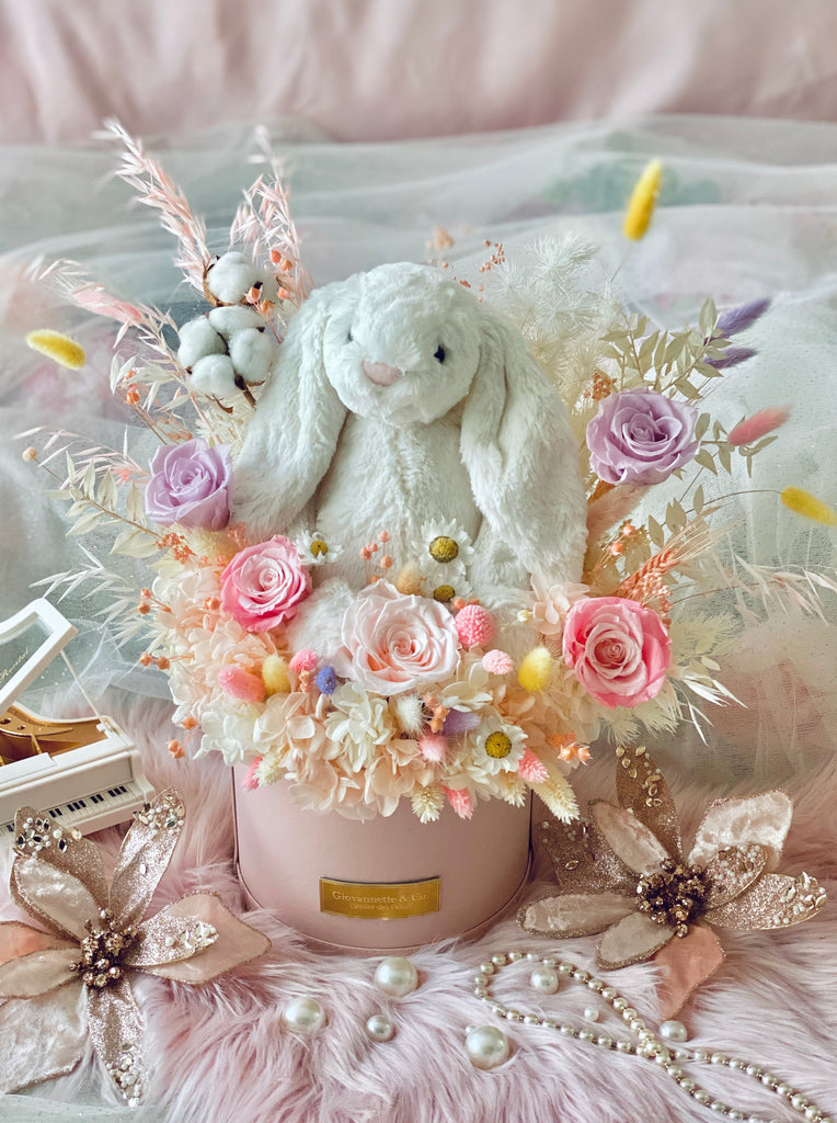 Eternity J’adore Jellycat Bunny Blooms Box (Preserved Flower)