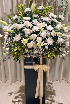 Pure Elegant Flower Stand for Condolences