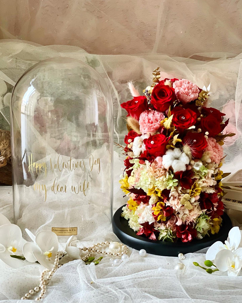 Eternity Sonata Bell Jar Blooms (Preserved Flowers, Extra Large)