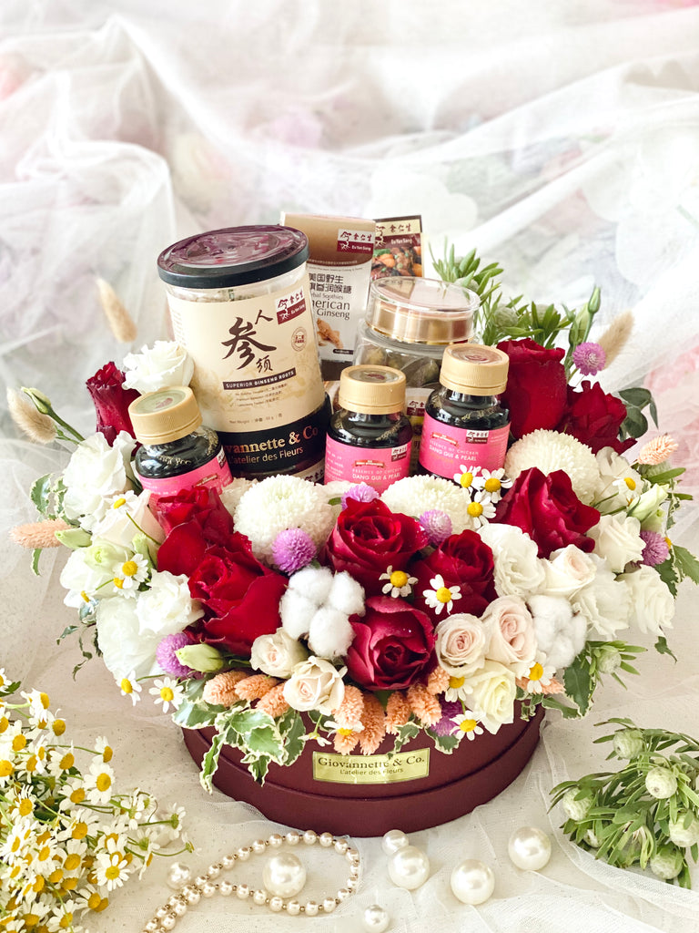 Superior Nourishment & Blooms Gift Box (Fresh Flowers)