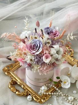 Everlasting Bottega Bloom (Preserved Flowers, Ombré Purple Pink)