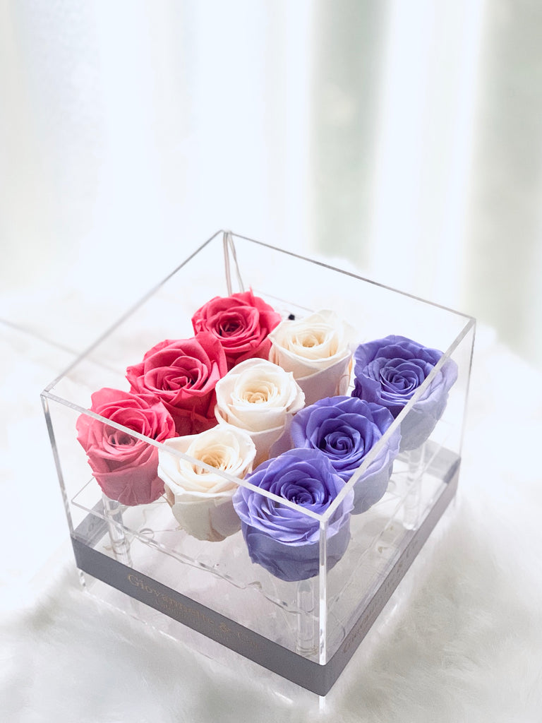 Personalized L’enchanteur Box (9 Preserved Roses)