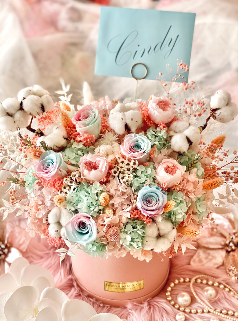 Eternity J’adore Ombré Blue & Pink Blooms Box (Preserved Flower)