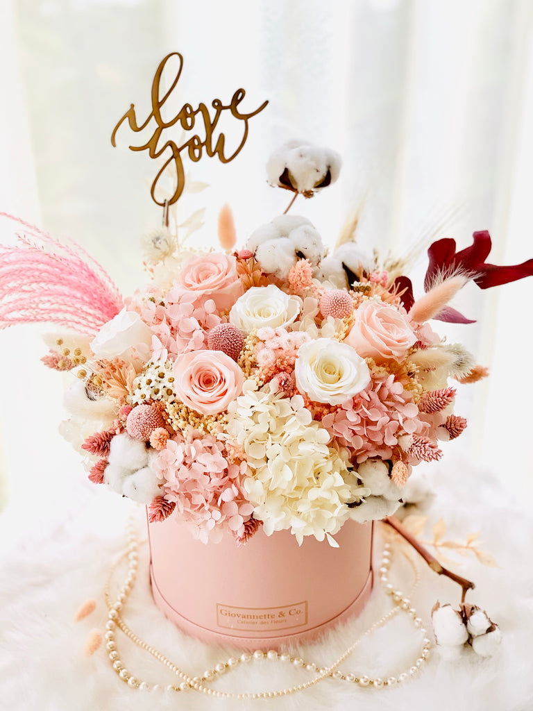 Eternity J’adore Pink Rose Blooms Box (Preserved Flower)