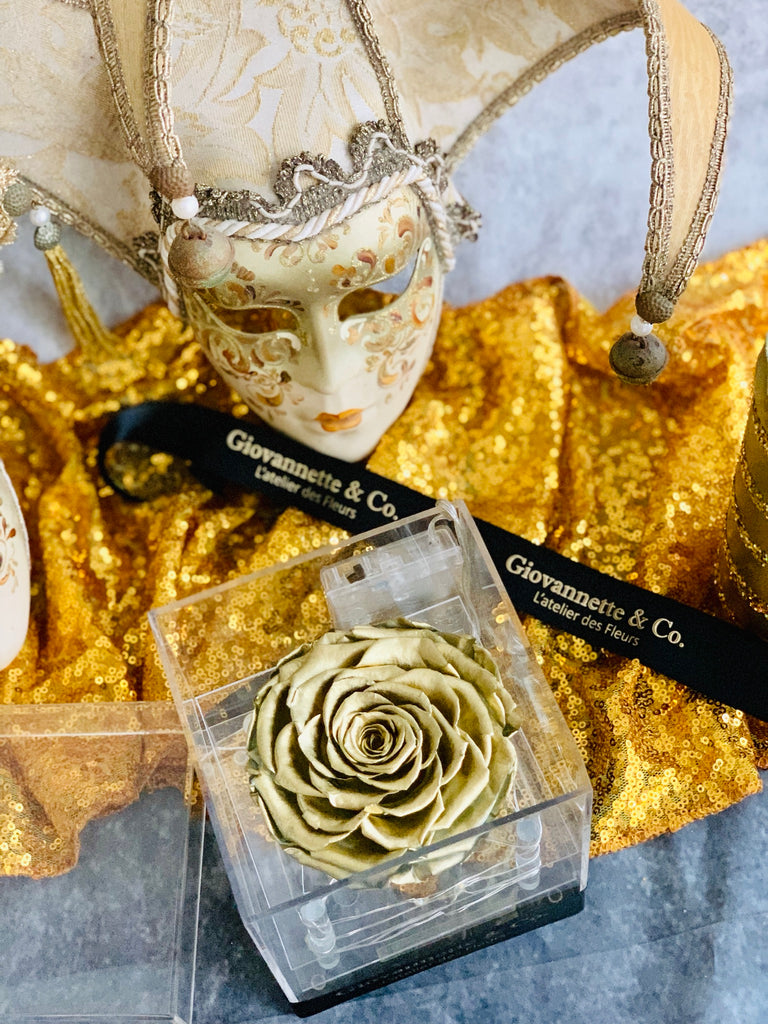 L’enchanteur Box - Single Preserved Gold Rose