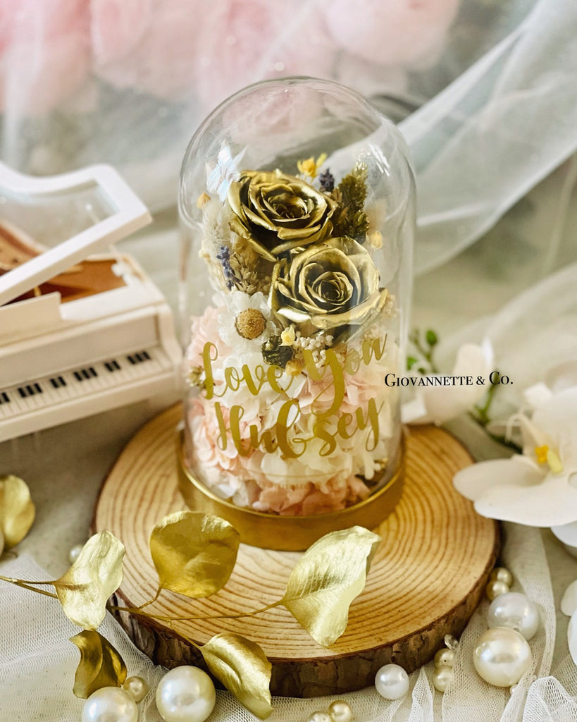 Personalized Everlasting Bell Jar Blooms