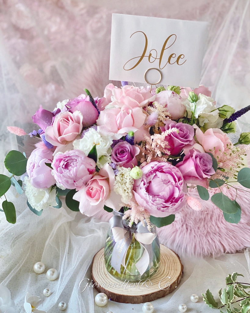 Elegant Peony Delight (Vase Arrangement)