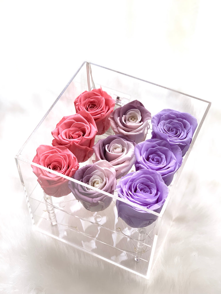 Personalized L’enchanteur Box (9 Preserved Roses)