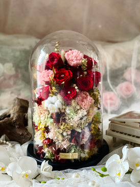 Eternity Sonata Bell Jar Blooms (Preserved Flowers, Extra Large)