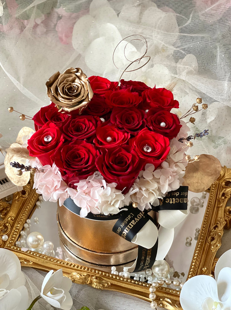 Absolu De Rose (Preserved Flowers) - Red Gold