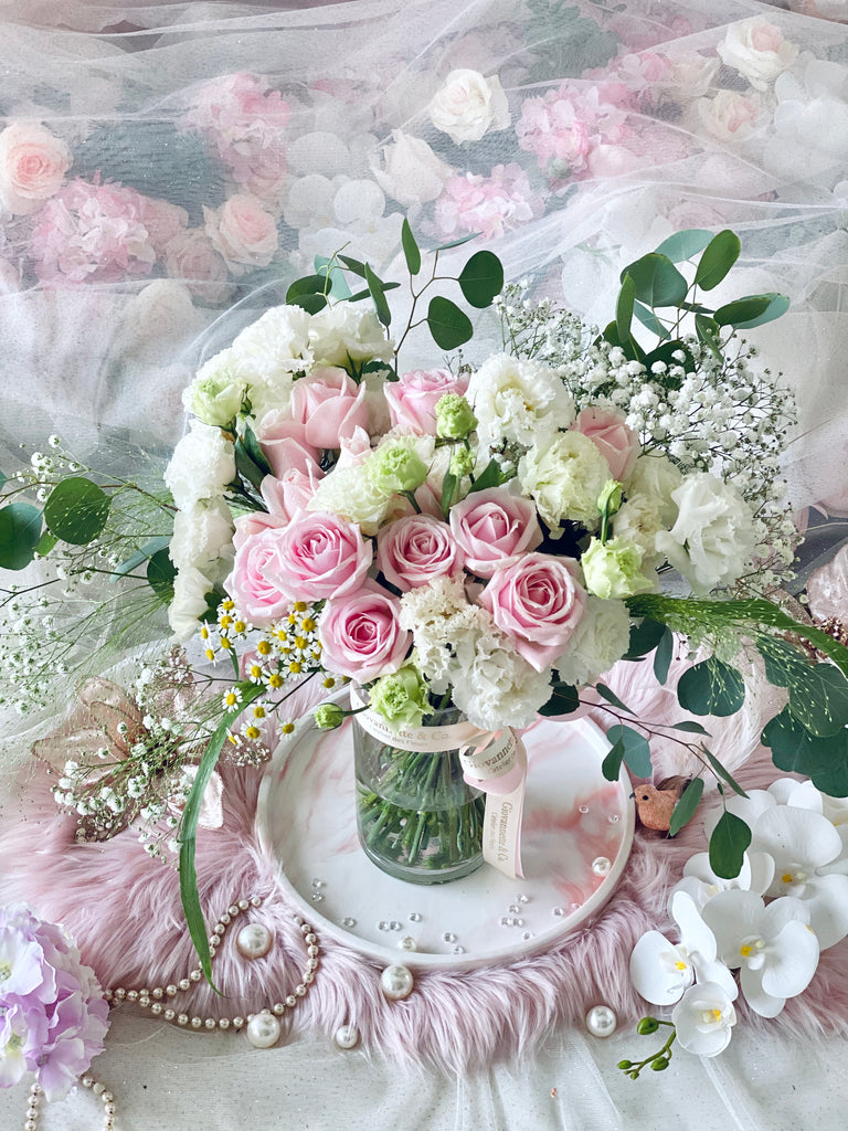 Elegant Blush Blooms Centerpiece