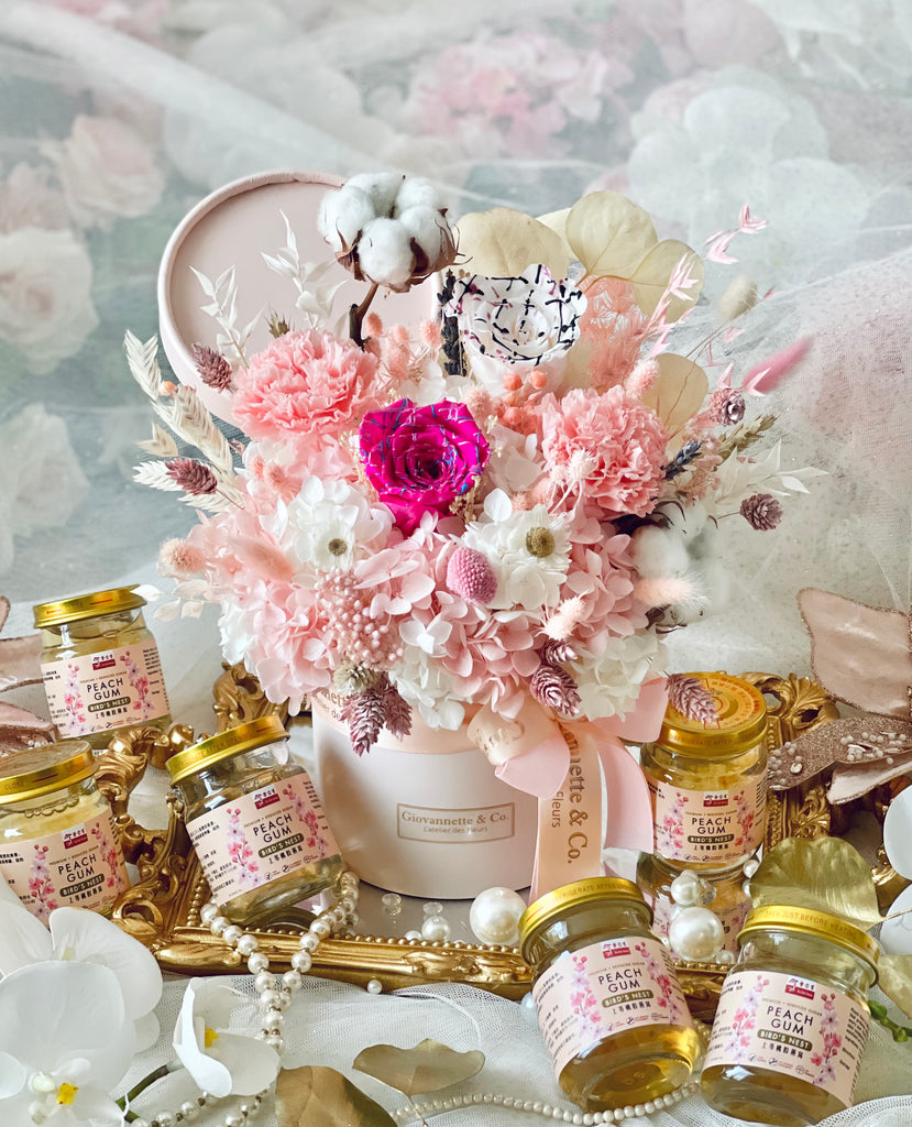 La Pink Bottega Bloom Box + Peach Gum Bird’s Nest Healthy Drink Set