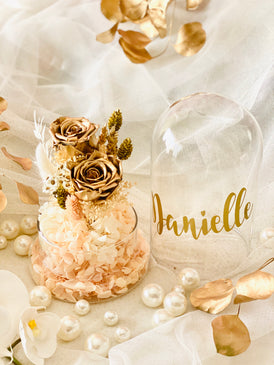 Personalized Everlasting Glass Dome Blooms