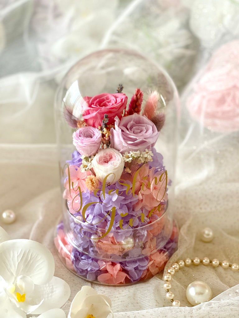 Personalized Everlasting Glass Dome Blooms