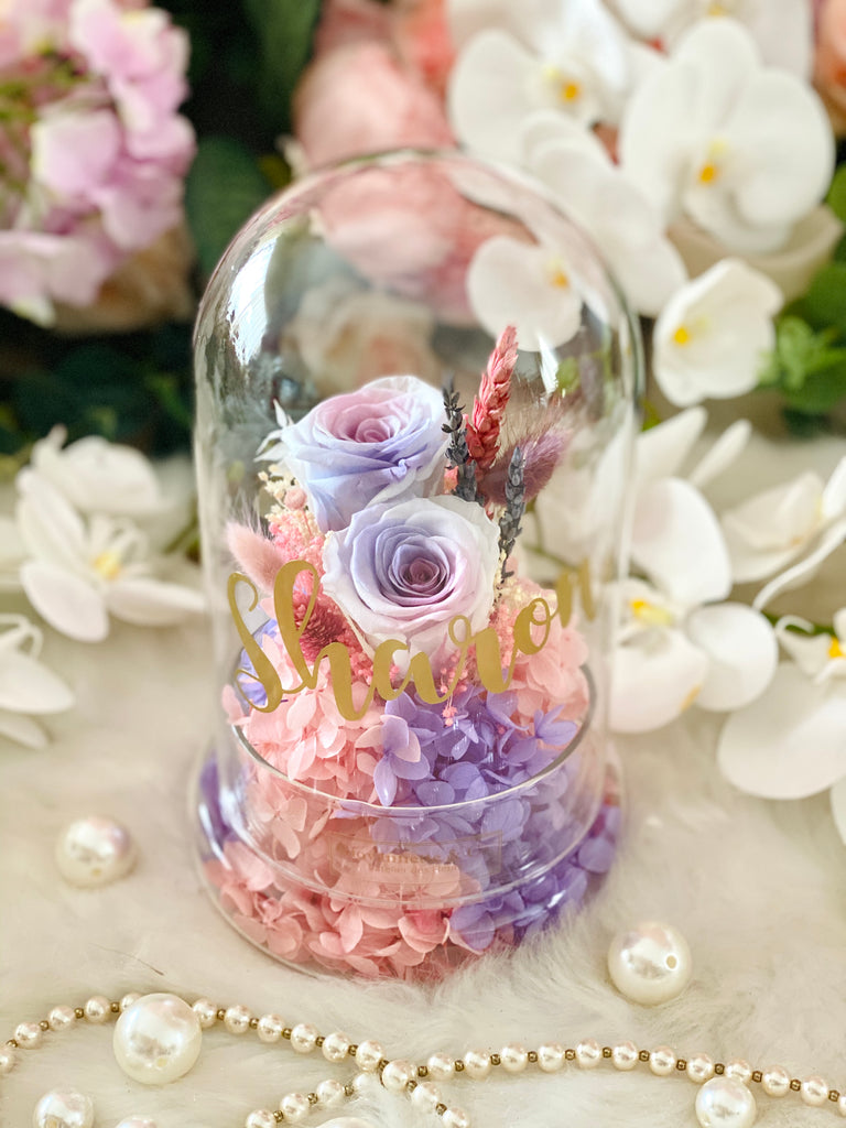 Personalized Everlasting Glass Dome Blooms